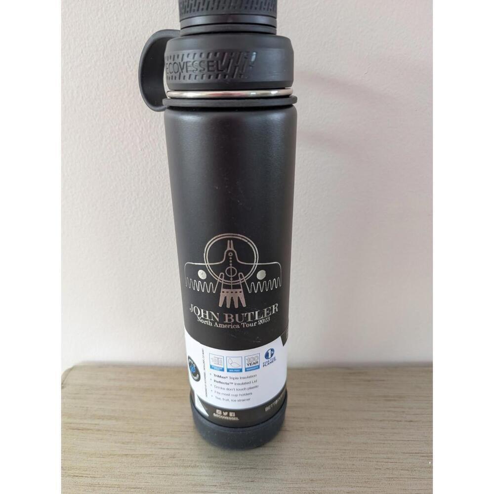 John Butler Tumbler Water Bottle North America Tour 2023 Black Ecovessel Metal
